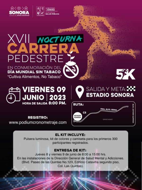 XVII Carrera Pedestre Nocturna "DÍA MUNDIAL SIN TABACO"