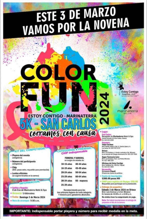 Pre-Registro 9na Carrera COLOR FUN - Estoy Contigo/Marinaterra 2024 - Image 2