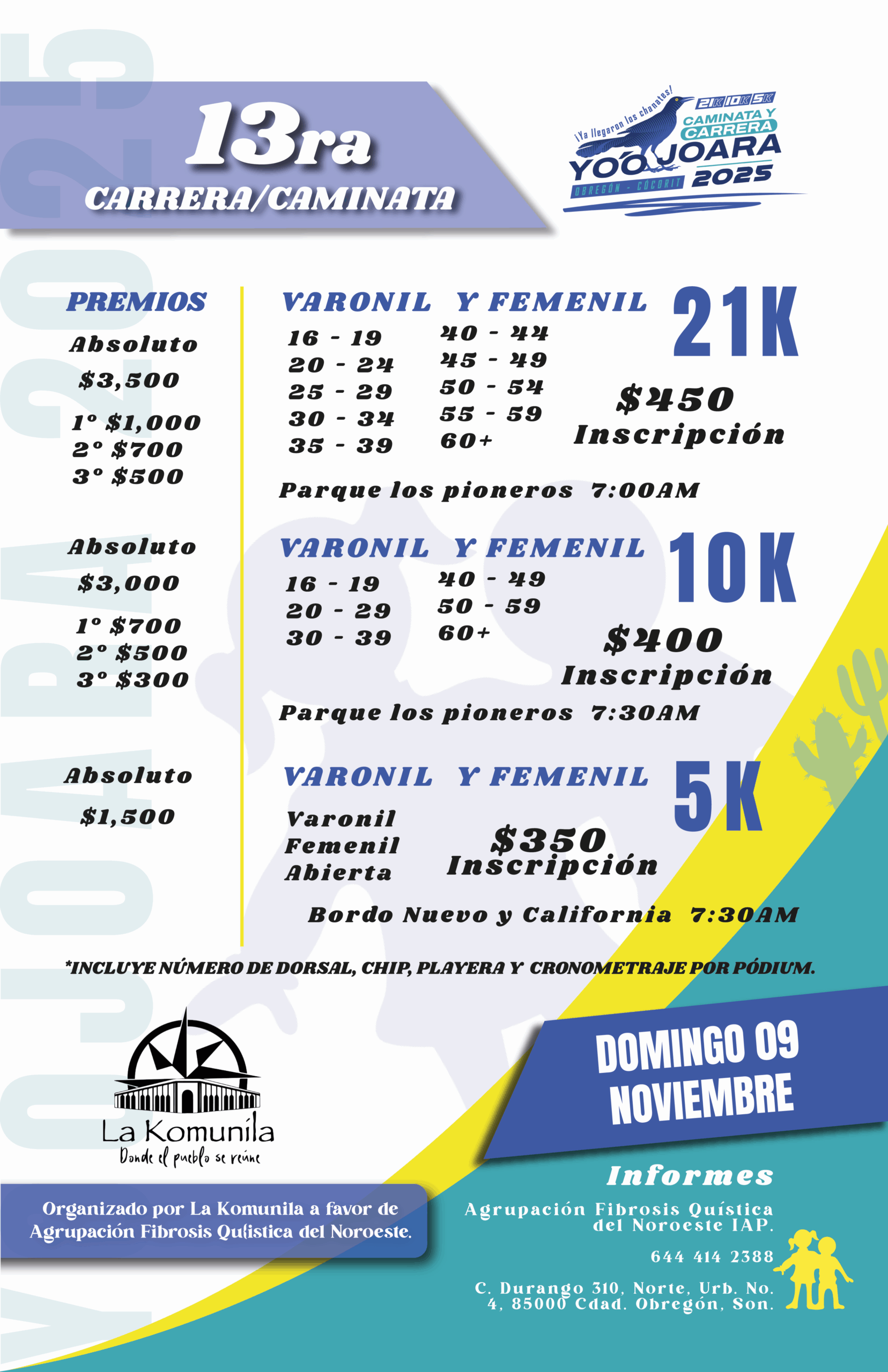 Inscripción 13° Medio Maratón Yo'o Joara 2025