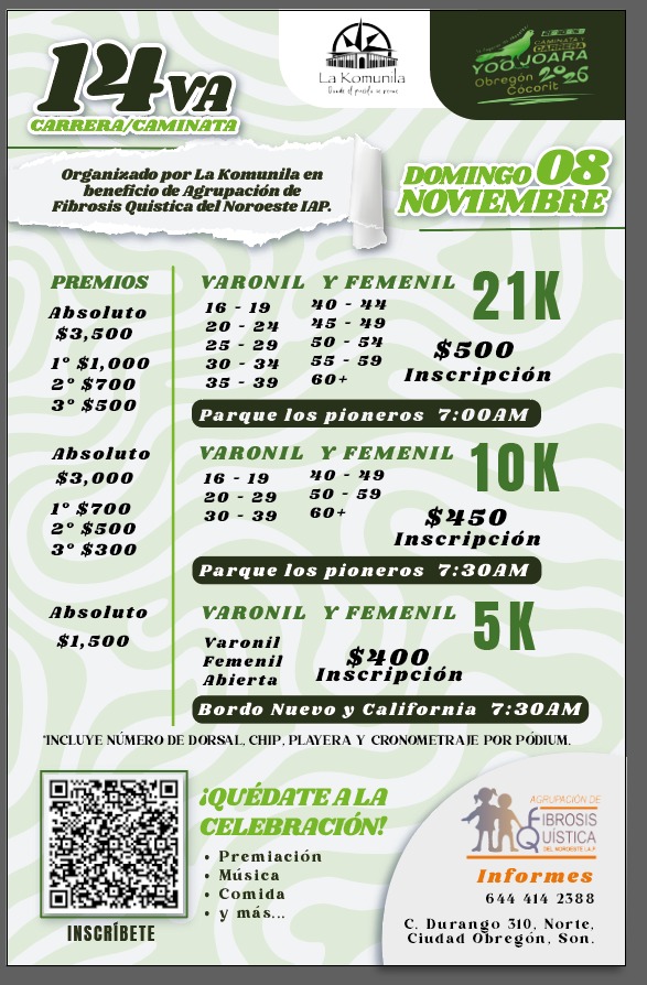 Inscripción 14° Medio Maratón Yo'o Joara 2026